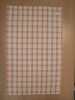 Orange Striped with White chequered Kitchen Towel 100% Cotton