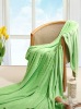 Original Ecological Silk velvet grass green blanket