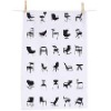 PRINTED WHITE KITCHEN TEA TOWELS