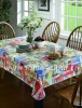 PVC Table Cloth With Embossing and Fabric Edge