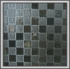 PVC black square pattern leather