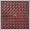 PVC brown square pattern leather