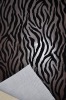 PVC flock leather with Zebra design
