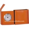 PVC leather traval clock