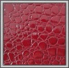 PVC red big bubble pattern leather