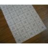 PVC table cloth with beautiful embroider plain table cloth