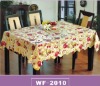 PVC table cloth with non-woven backing