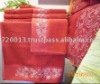 Pakistan Luxury Home Textile 100% Cotton Gifts Red Embroidered Towel Sets