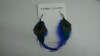 Peacock feather earrings