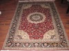 Persian hand knotted silk carpet and rug