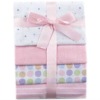 Pink 4-Pack Flannel Receiving Blankets