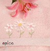 Pink Embroidery cotton Towel emboridered cotton bathtowels