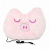 Pink Plush Neck Pillow pig with MP4 Music Speaker