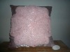 Pink flower cushion