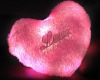 Pink heart shape led lighting pillow for valentine's day