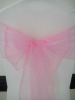 Pink organza chair sash