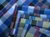 Plaid 100% cotton yarn dyed shirting fabric