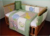 Plain applique baby crib bedding set