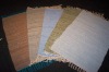 Plain cotton chindi rugs (fringed)