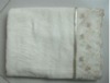 Plain dyed bath towel with lace