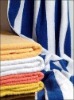 Plain dyed towels cabana stripe towel