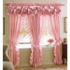 Plain polyester curtain with ruffle edge (OYHG-P034)