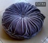 Pleated Velvet Round Cushion