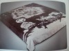 Plush mink jacquard 100% polyester wolf blanket