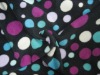 Polar fleece printed round dot pattern fabric