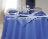 Polyester Blue Table Linen for hotel /Hotel tablecloth and hotel table overlay