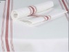 Polyester/Cotton White Stripe Tablecloth