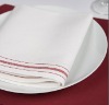 Polyester/Cotton White Stripe table napkin