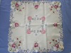 Polyester Embroidery Floral Tablecloth