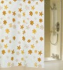 Polyester Flower Printed Shower Curtain