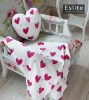 Polyester Heart Printed Coral fleece blanket