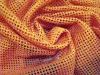 Polyester OrangeColor Eyelet Jacquard Knitting Fabric