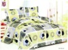 Polyester Pigment Printed Twill 4pc Bedding Set, New Arrival, Brown Color, Discount, Cleanrance, Cheapest Price, Good Designs