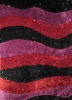 Polyester Stripe Shaggy Rug   BFP654