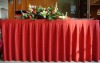Polyester Table skirting,Red