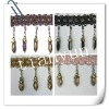 Polyester double colour Frosted beads tassel fringe