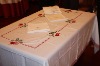 Polyester embroidery table cloth with big size