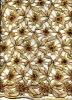 Polyester fabric embroidery with beads for dress