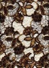 Polyester fabric water-soluble embroidery with beads for garment
