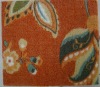 Polyester hook printed floral carpet, loop pile rug