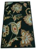 Polyester hook printed floral rugs