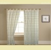 Polyester linen windwos sheer yarn-dyed curtains drapery