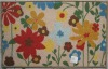 Polyester printed floral carpet