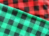 Polyester printed plaid check polar fleece fabric