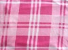 Polyester printed plaid check polartec fabric