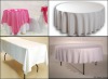 Polyester table  cloth  organza overlay  table cover